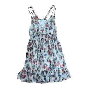 Floral Babydoll Pleated Dress Mini Women’s Size Small